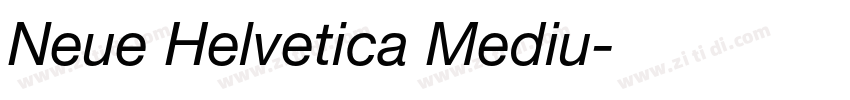 Neue Helvetica Mediu字体转换